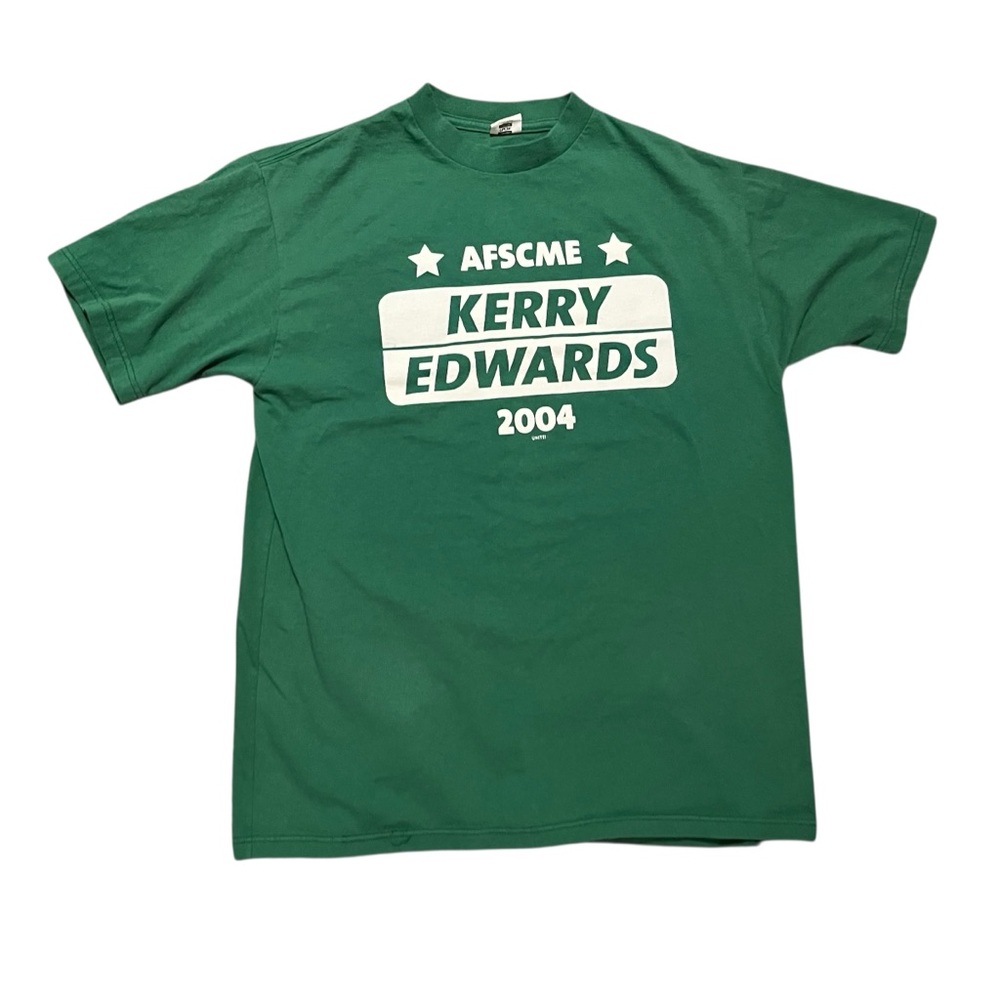 Vintage John Kerry John‎ Edwards2004 AFSCME PresidentialDemocrats Tee Sz Large